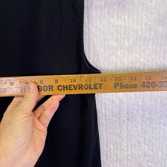 Wilfred Aritzia Black White Rosette Sleeveless Birch Deep V-Neck Bloom Top Small - Picture 6 of 8